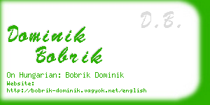 dominik bobrik business card